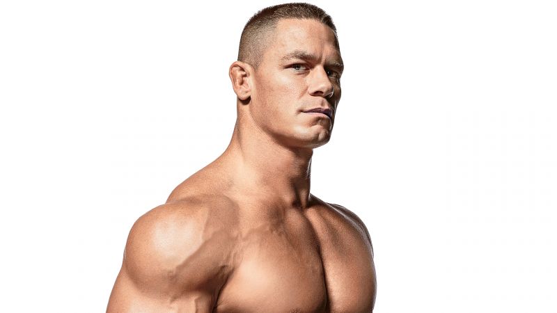 John Cena, WWE Wrestler, Bodybuilder, White background, 5K, Wallpaper