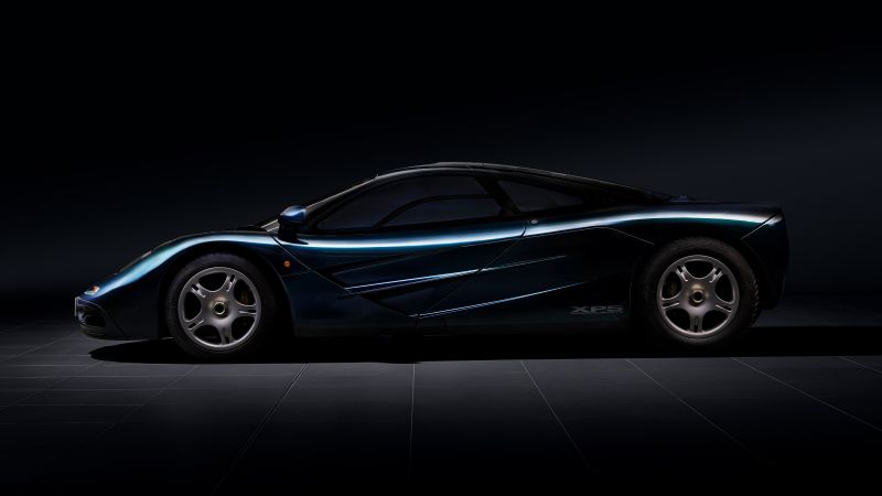 McLaren F1, Sports car, 5K, 8K, Dark background, Wallpaper