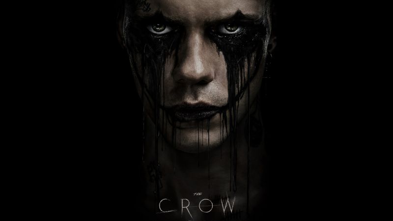 The Crow, Bill Skarsgard, 5K, Dark background, 2024 Movies, Wallpaper
