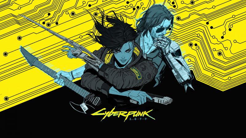 V (Cyberpunk), Johnny Silverhand, Cyberpunk 2077, Game Art, Wallpaper
