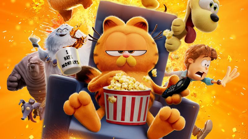 The Garfield Movie, 8K, Movie poster, 5K, 2024 Movies, Wallpaper