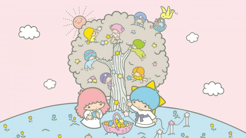 Little Twin Stars, Kiki and Lala, Pastel, Aesthetic, Cartoon, Sanrio