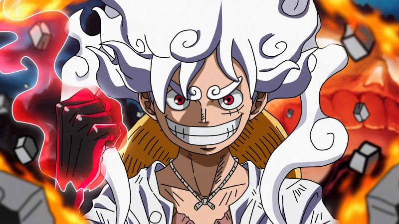 Luffy, One Piece, Gear 5, 5K, Wallpaper
