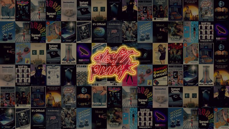Daft Punk, Neon light, Album cover, 5K, Wallpaper