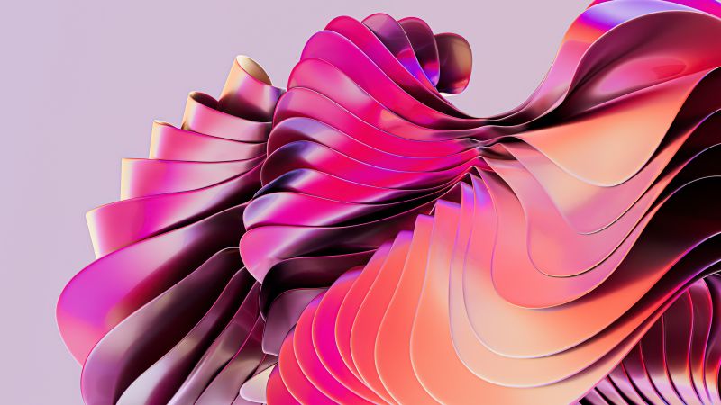 Pink abstract, 3D background, 5K, Wallpaper