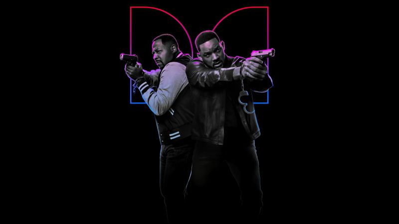Bad Boys: Ride or Die, AMOLED, Will Smith, Martin Lawrence, Black background, Wallpaper
