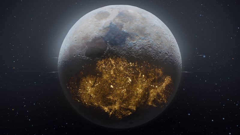 Moon, Future, 5K, Lunar craters, Wallpaper