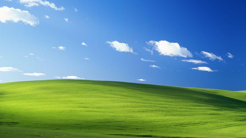 Windows XP, Landscape, Bliss, Blue Sky, Green landscape, Wallpaper