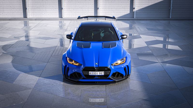 Blue, BMW M4 Competition, 5K, Wallpaper