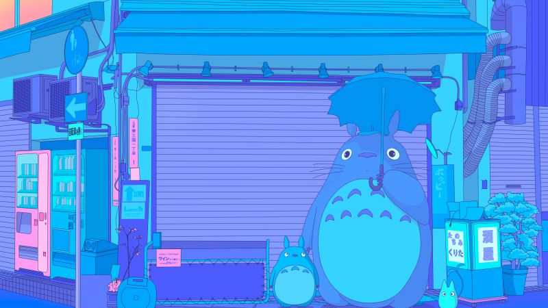 My Neighbor Totoro, Aesthetic, Japanese, 5K, 8K, Wallpaper