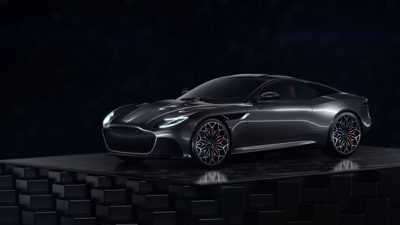 Aston Martin DBS Superleggera, Ultrawide, Dark background, 5K
