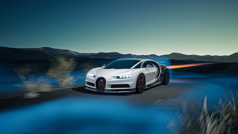 Bugatti Chiron, Aesthetic, CGI, Outdoor, Wallpaper