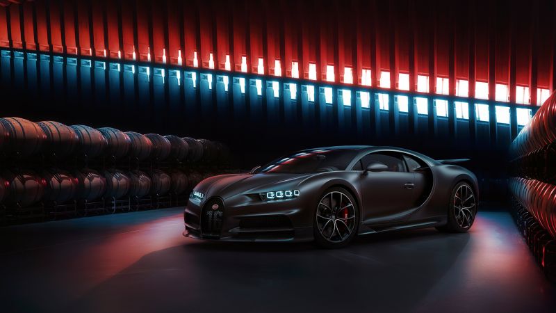 Bugatti Chiron, Aesthetic, Supercar, Wallpaper