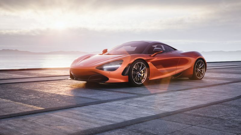 McLaren 720S, Orange cars, 5K, Sports car, Wallpaper