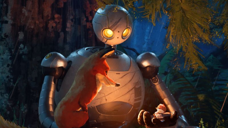 The Wild Robot, Animation movies, 2024 Movies, 5K, Wallpaper