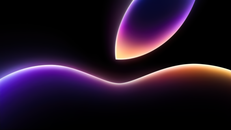 Glowing, WWDC, Apple logo, Dark background, Wallpaper