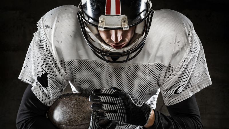 NFL, American football player, Dark background, 5K, Wallpaper