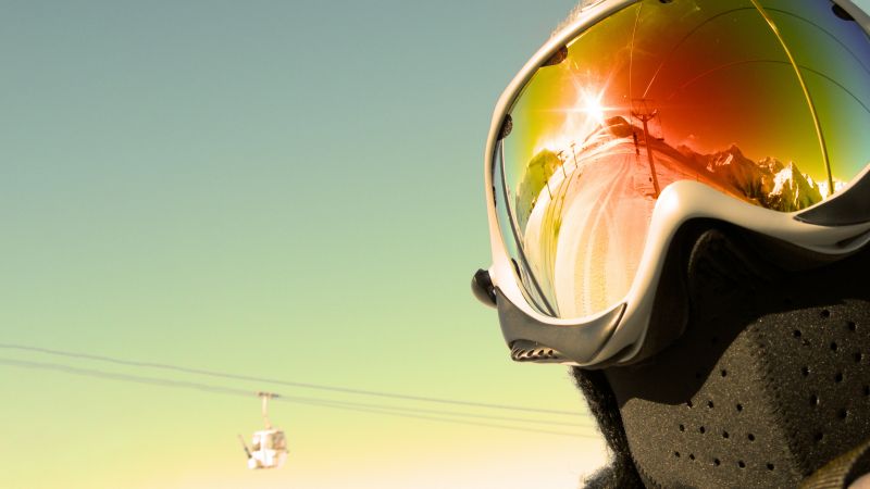 Skier, Sunglasses, Closeup, Wallpaper