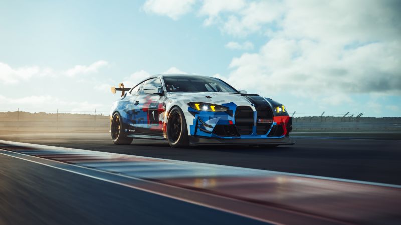 BMW M4 GT4 EVO, Racing car, 2024, 5K, Race track, 8K