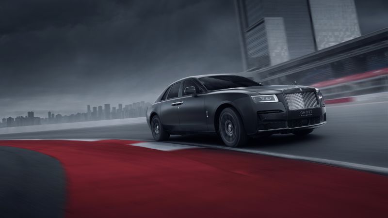 Rolls-Royce Black Badge Ghost, Race track, 5K, 8K