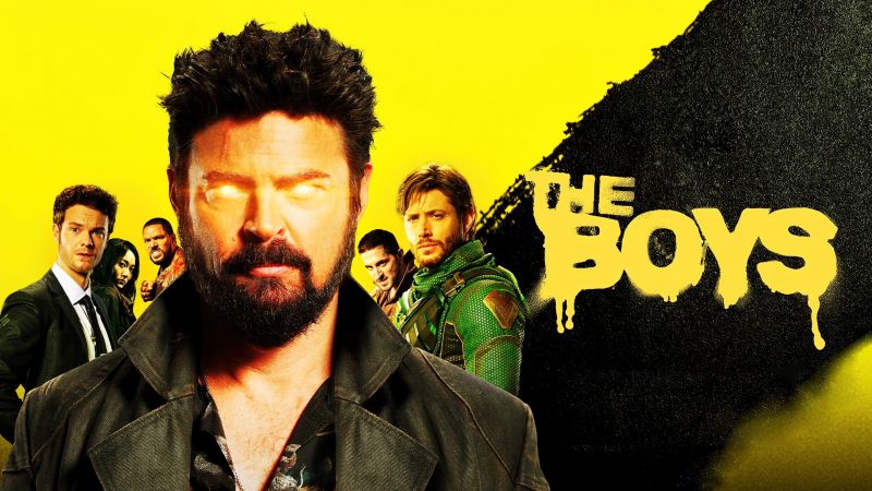 The Boys, Yellow background, Karl Urban, Billy Butcher, TV series