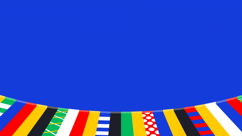 UEFA EURO, 2024, Ultrawide, Blue background, Wallpaper