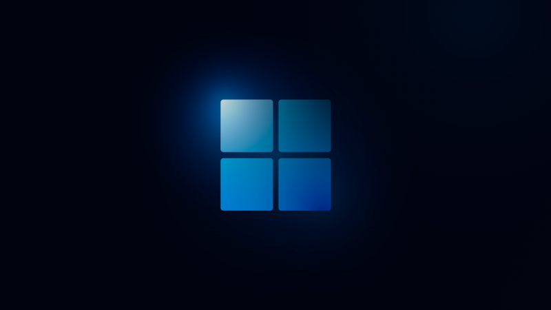 Blue aesthetic, Windows 11, Dark background, Stock, 5K, Wallpaper