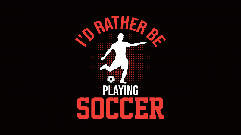 Playing, Soccer, Black background, AMOLED, Motivational quotes, 5K, Football player, Wallpaper