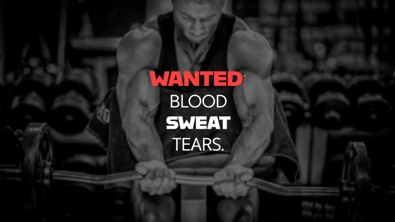 Fitness, Popular quotes, Monochrome background, Dumbbell workout, Bodybuilder, Weight training