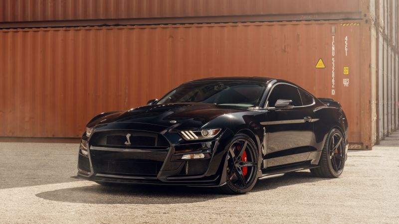 Shelby GT500, 8K, Outdoor, Ford Mustang Shelby GT500, 5K, Black cars