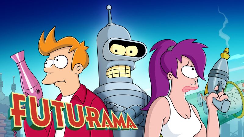 Futurama, Poster, Cartoon, TV series, Animated series, Phillip J Fry, Bender (Futurama), Leela (Futurama)