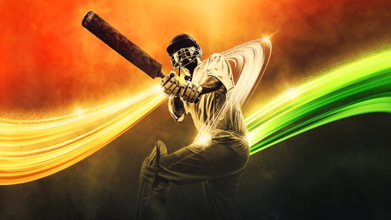 Cricket, Batsman, Indian Flag, Cricketer