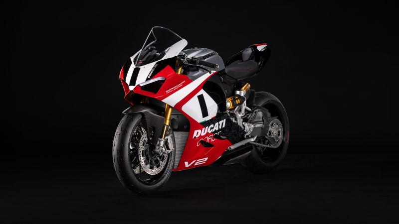 Ducati Panigale V2, Final Edition, 2025, 5K, 8K, Dark background