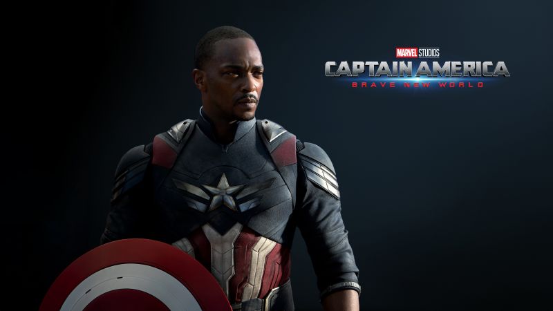 Anthony Mackie, Sam Wilson, Captain America: Brave New World, 2024 Movies, 5K, 8K, Wallpaper
