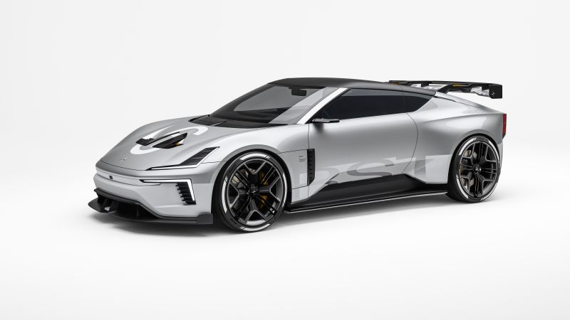 Polestar Concept BST, 2024, 8K, Electric Race Cars, 5K, White background, Wallpaper