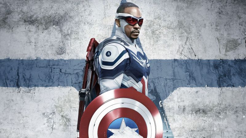 Sam Wilson, Captain America: Brave New World, 2024 Movies, 5K, Wallpaper