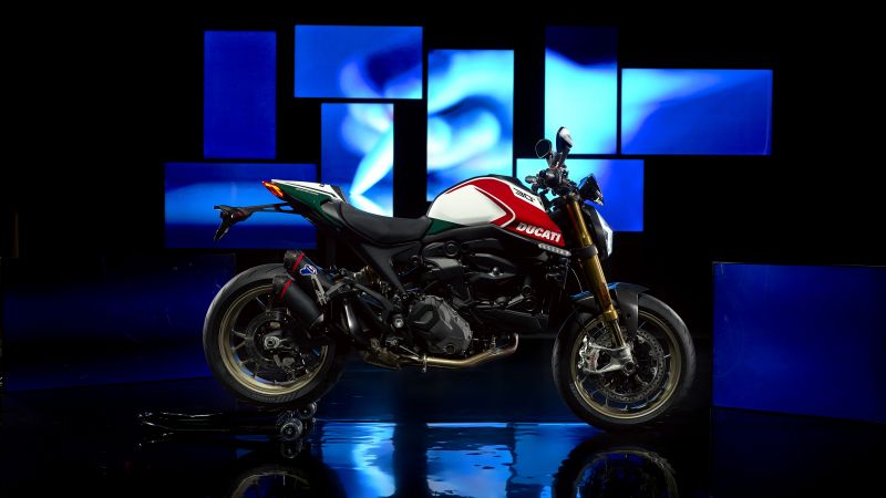 Ducati Monster, Anniversary Edition, Dark background, 2024, 5K, 8K, 12K