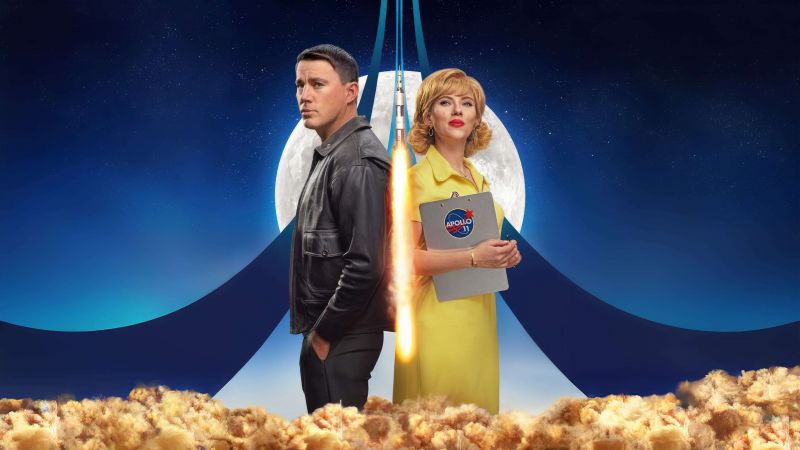 Fly Me to the Moon, Movie poster, 2024 Movies, Scarlett Johansson, Channing Tatum, Wallpaper