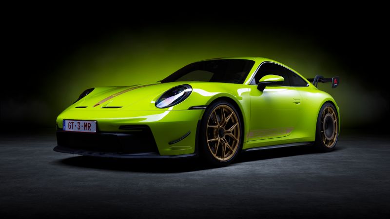 Porsche 911 GT3, Performance car, 5K, Dark background