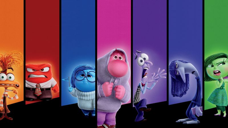 Inside Out 2, Character art, Ultrawide, 5K, Animation movies