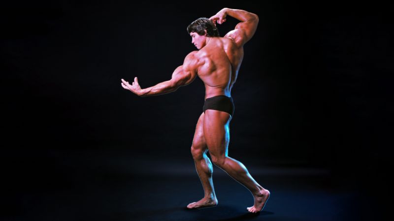 Arnold Schwarzenegger, Dark background, American actor, 5K, Bodybuilder, Wallpaper