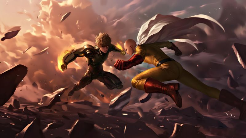 Genos, Saitama, One Punch Man, 5K