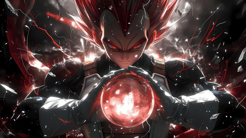 Vegeta, Super Saiyan, AI art, Dragon Ball, 5K