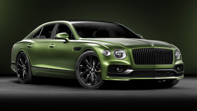 Bentley Flying Spur, Green aesthetic, 5K