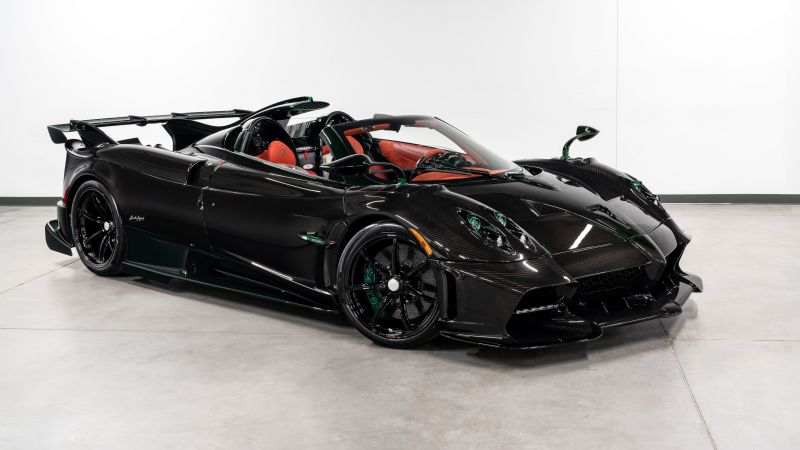 Pagani Imola Roadster, 2024, Supercar, Black cars, Wallpaper