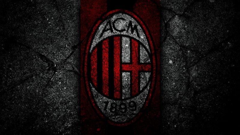 AC Milan, Dark background, 5K, Football club