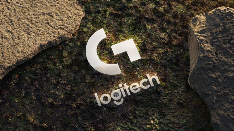 Logitech, 3D logo, Digital Art, Wallpaper