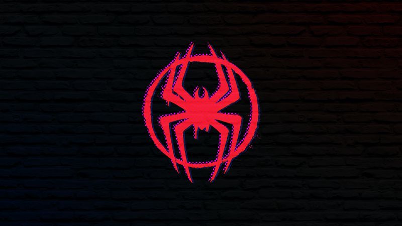 Miles Morales, Logo, Spider-Man: Across the Spider-Verse, Dark background