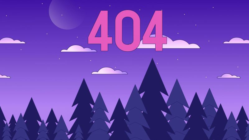 404 Error, Purple aesthetic, Purple sky, Landscape, 404 not found, Night sky, Coder