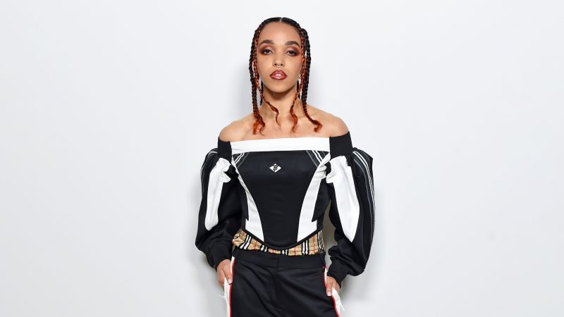 FKA twigs, White background, British singer